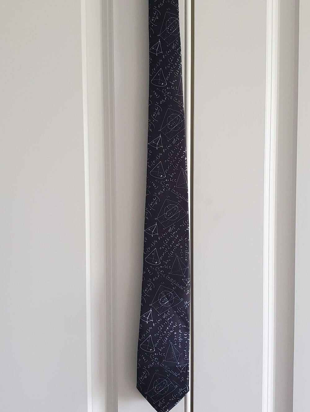 Black and White Math Theme Nerd Tie Equations Chalkboard Look